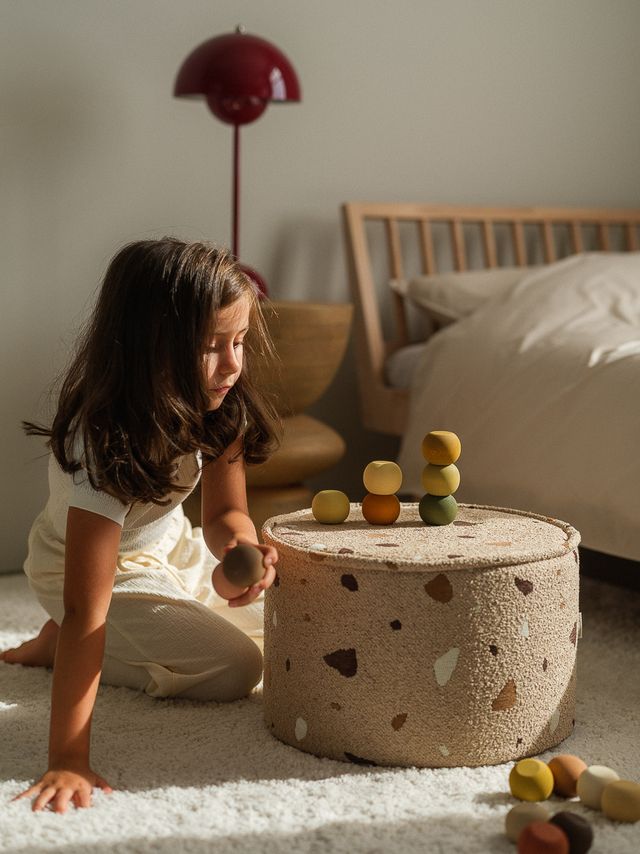 Wigiwama Terrazzo Pouffe - Brown
