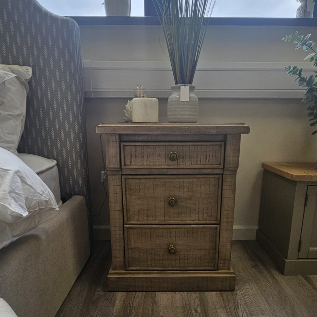 Manor 3 Drawer Bedside Table