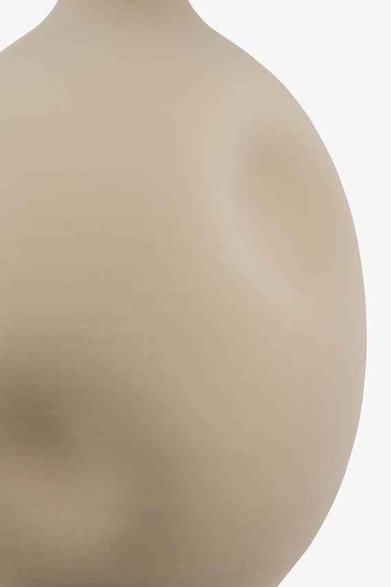 Exclusive table lamp Liz made of earthenware with linen shade