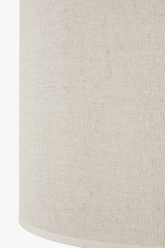 Exclusive table lamp Fay with wooden base and linen shade