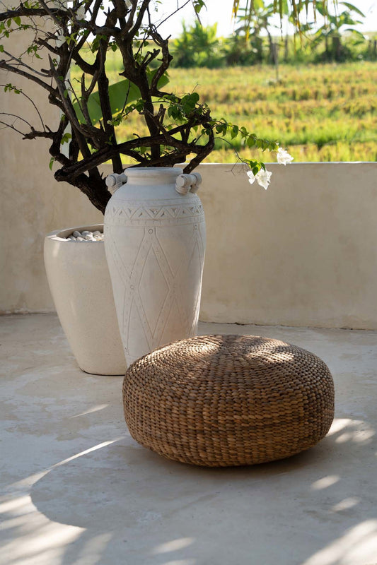 The Hyacinth Pouffe - Natural - M - - Bazar Bizar -