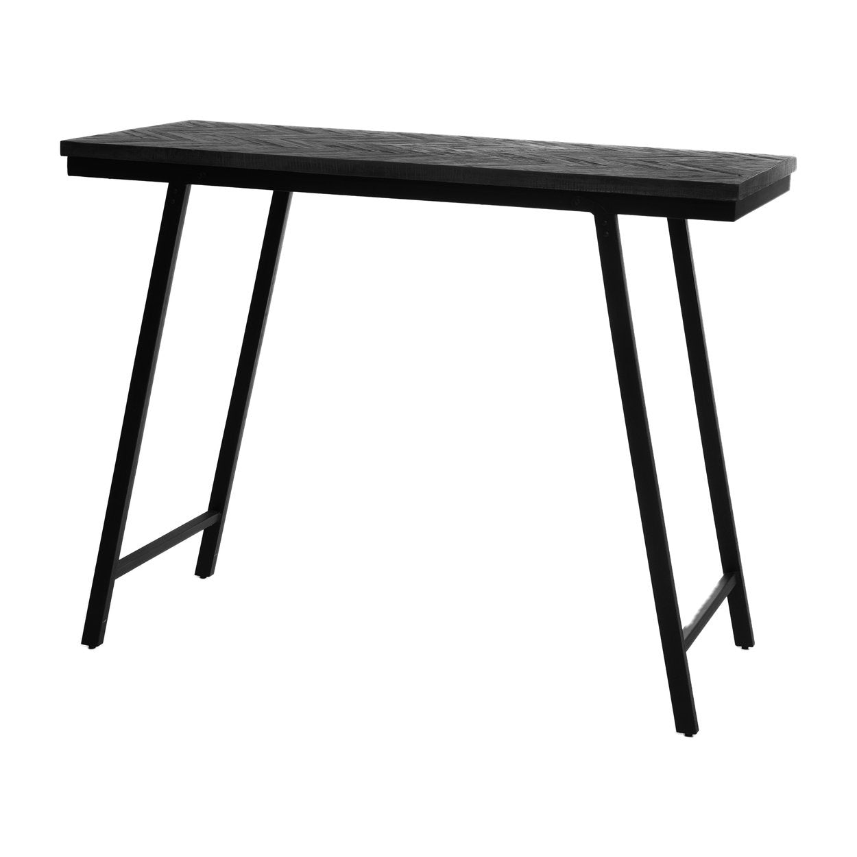 The Herringbone High Table - Black - 140cm