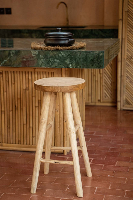 The Kedut Bar Stool - Natural - - Bazar Bizar -