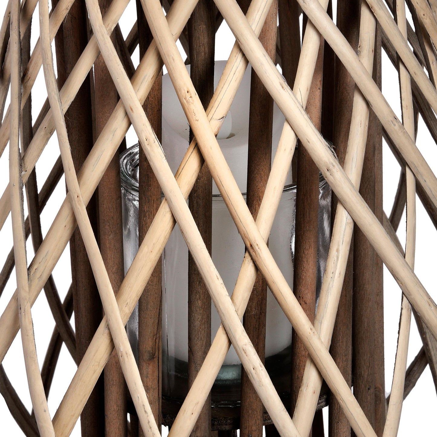 Wicker Bulbous Lantern Large