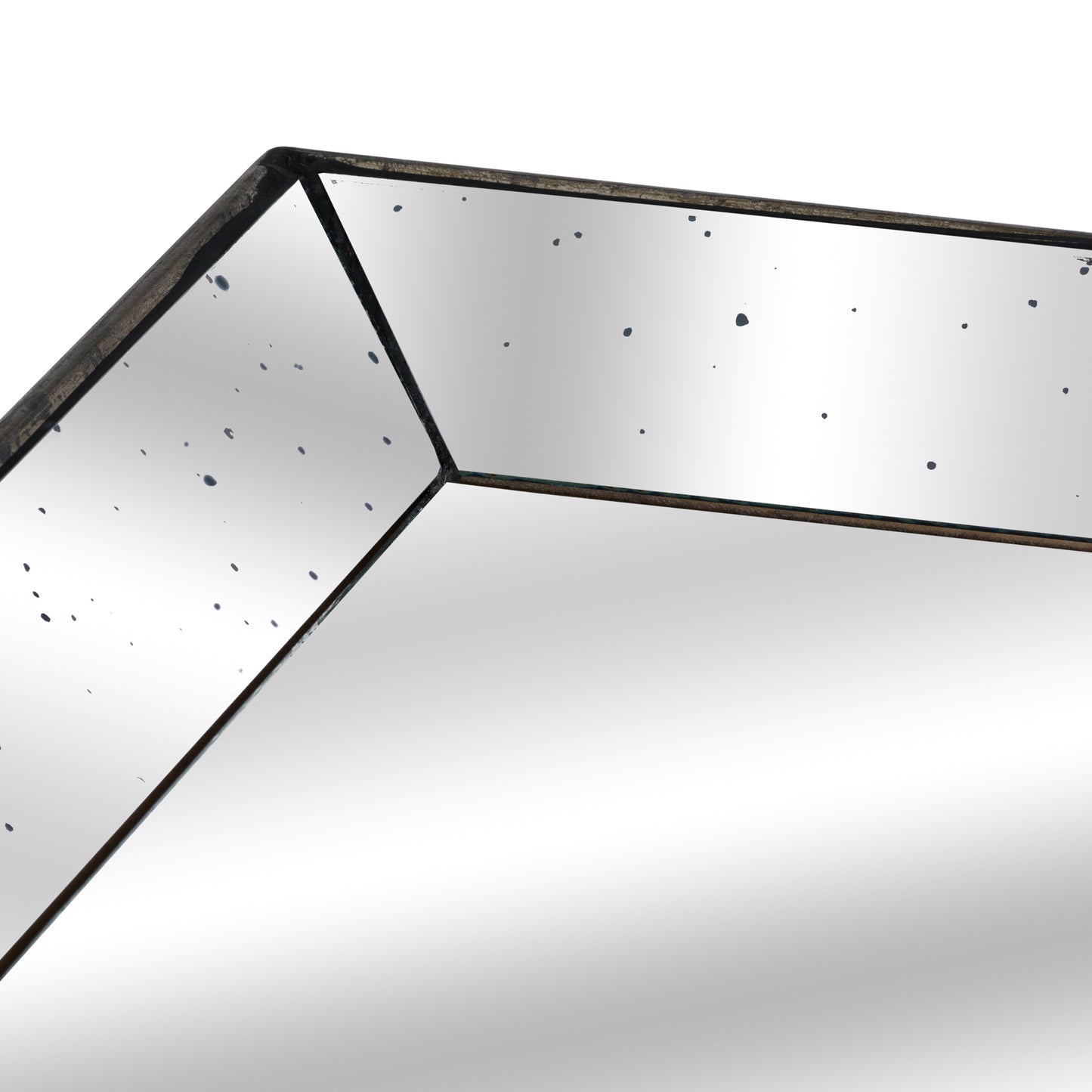 Avery Distressed Mirrored Tray Square
