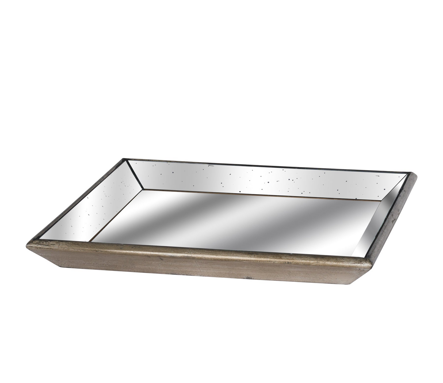 Avery Distressed Mirrored Tray Square