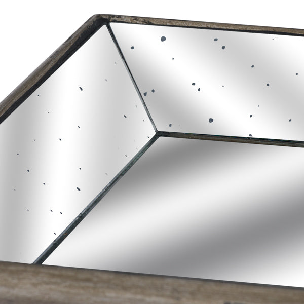 Avery Distressed Mirrored Tray Rectangle