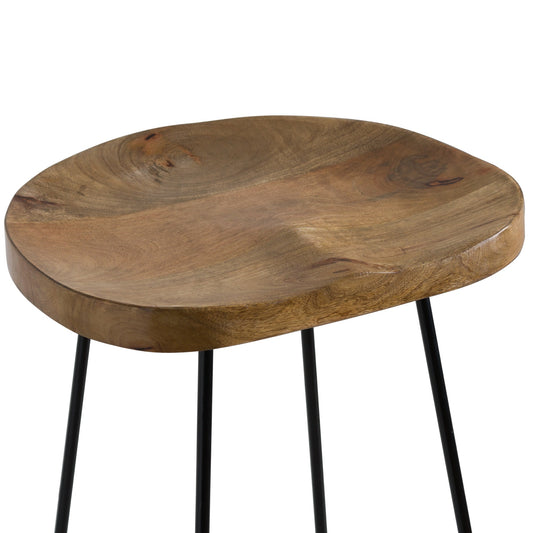 Theo Hardwood Shaped Bar Stool