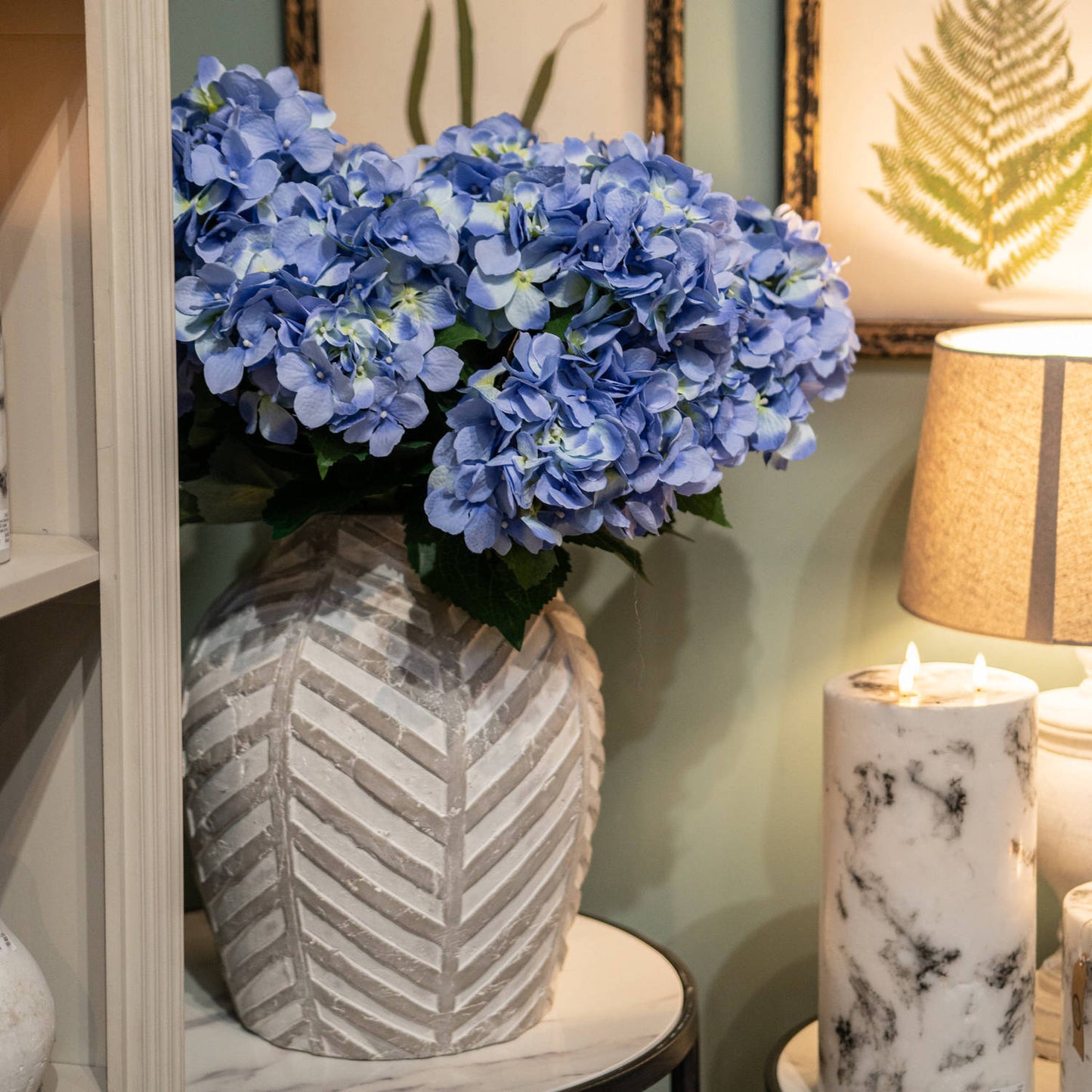 Sloane Chevron Stone Vase