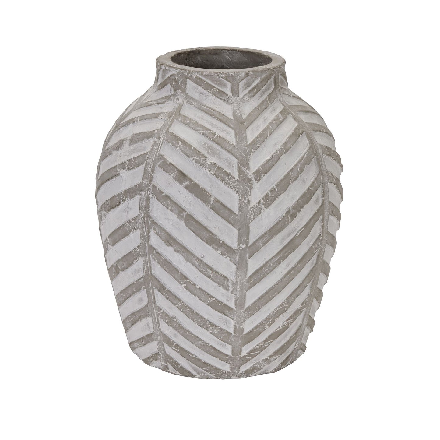 Sloane Chevron Stone Vase
