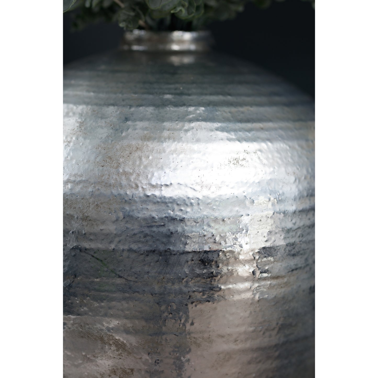 Lucas Hammered Silver Vase
