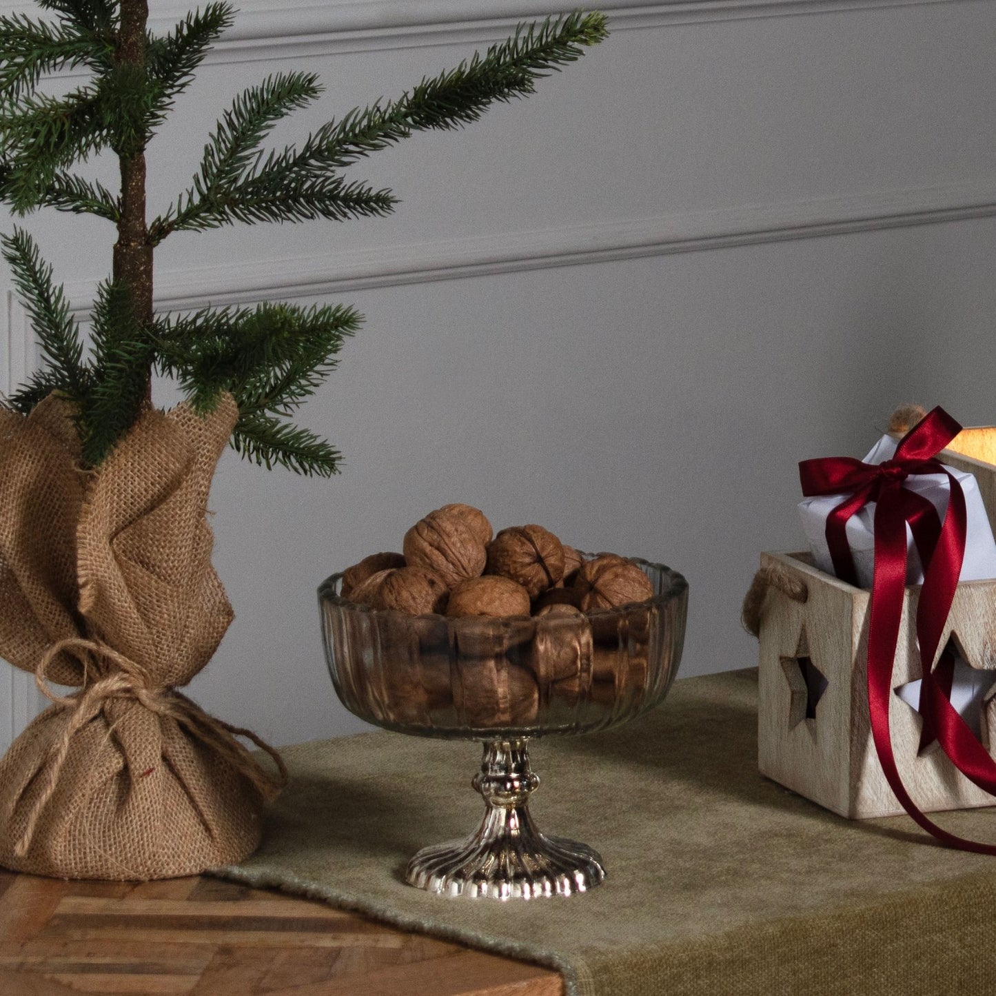 Small Fluted Glass Display Bowl - - Hill Interiors -