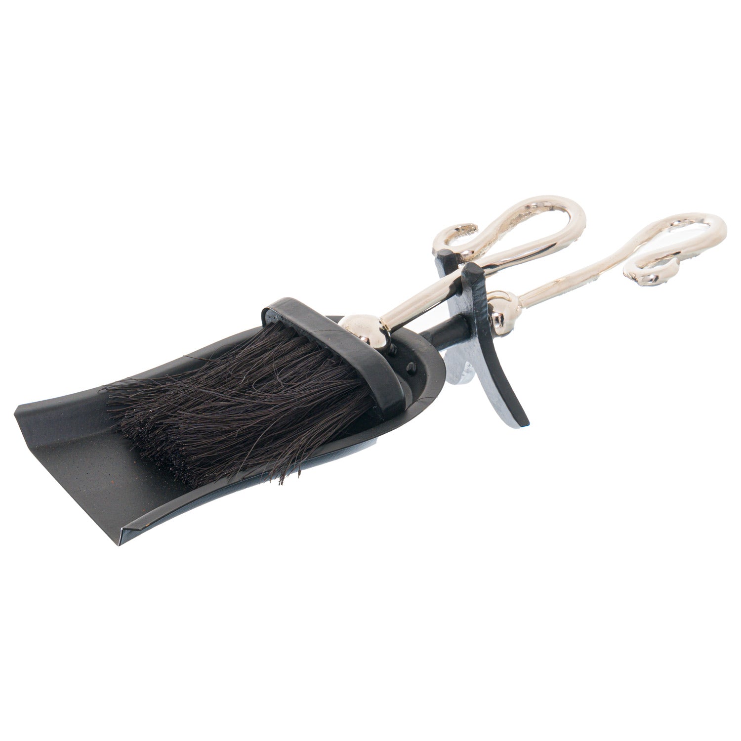 Chrome Crook Handled Hearth Tidy -  - Hill Interiors -