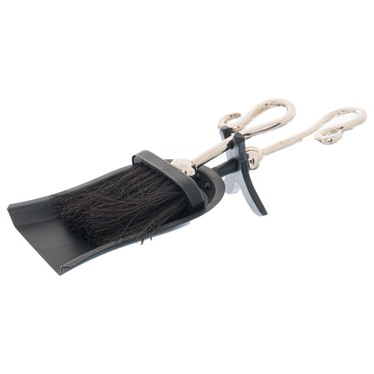 Chrome Crook Handled Hearth Tidy -  - Hill Interiors -