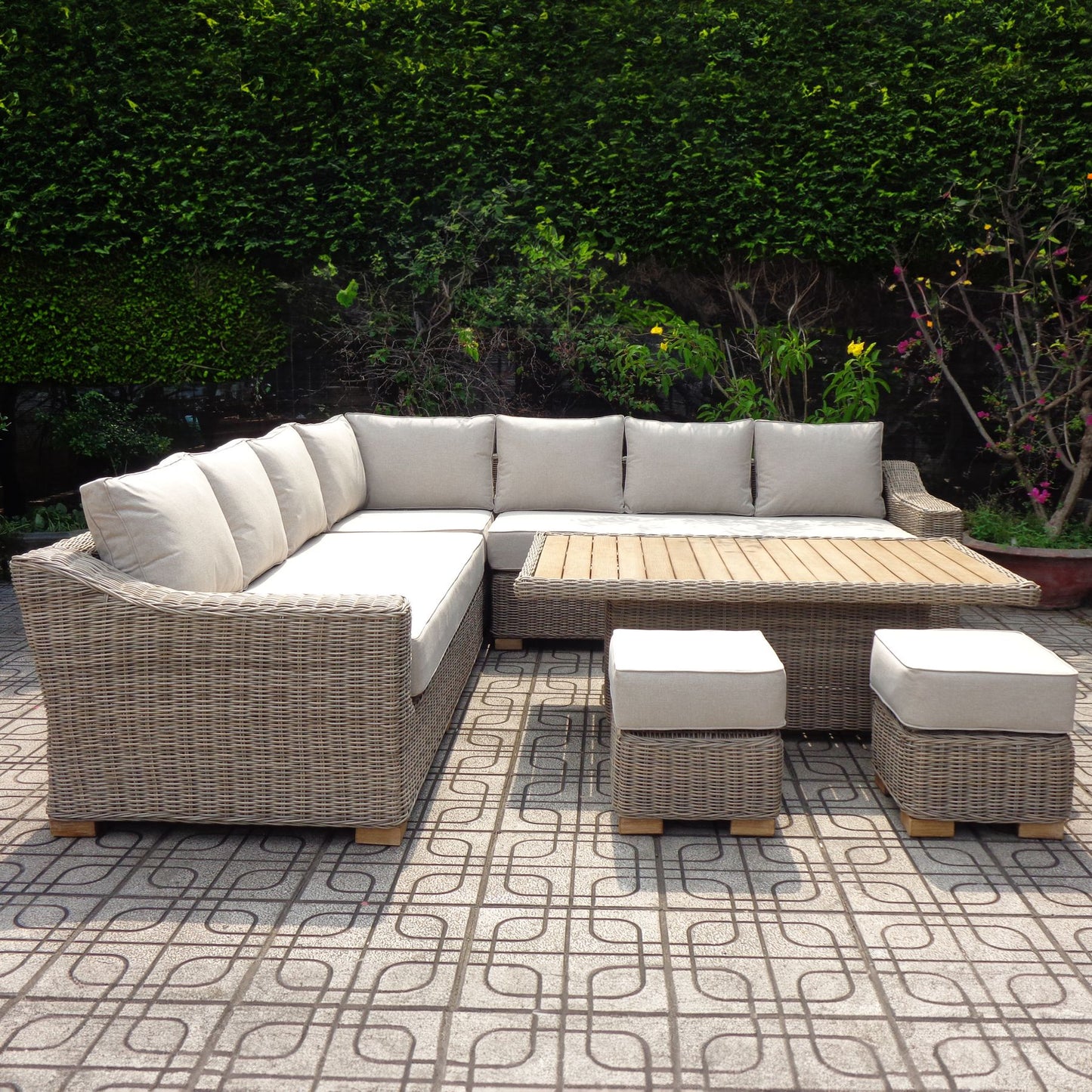 Colton Corner Lounge Set with Riser Table - - Hill Interiors -