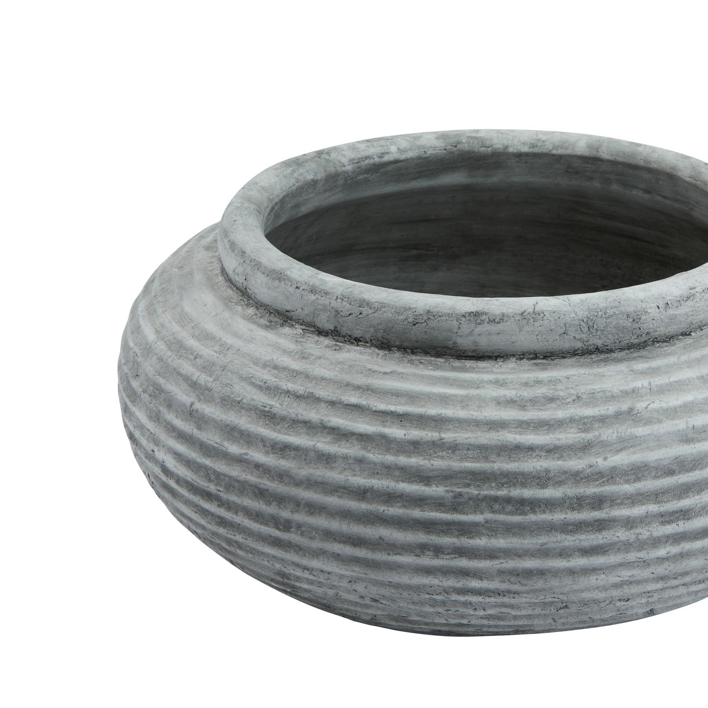 Amelia Round Ribbed Planter
