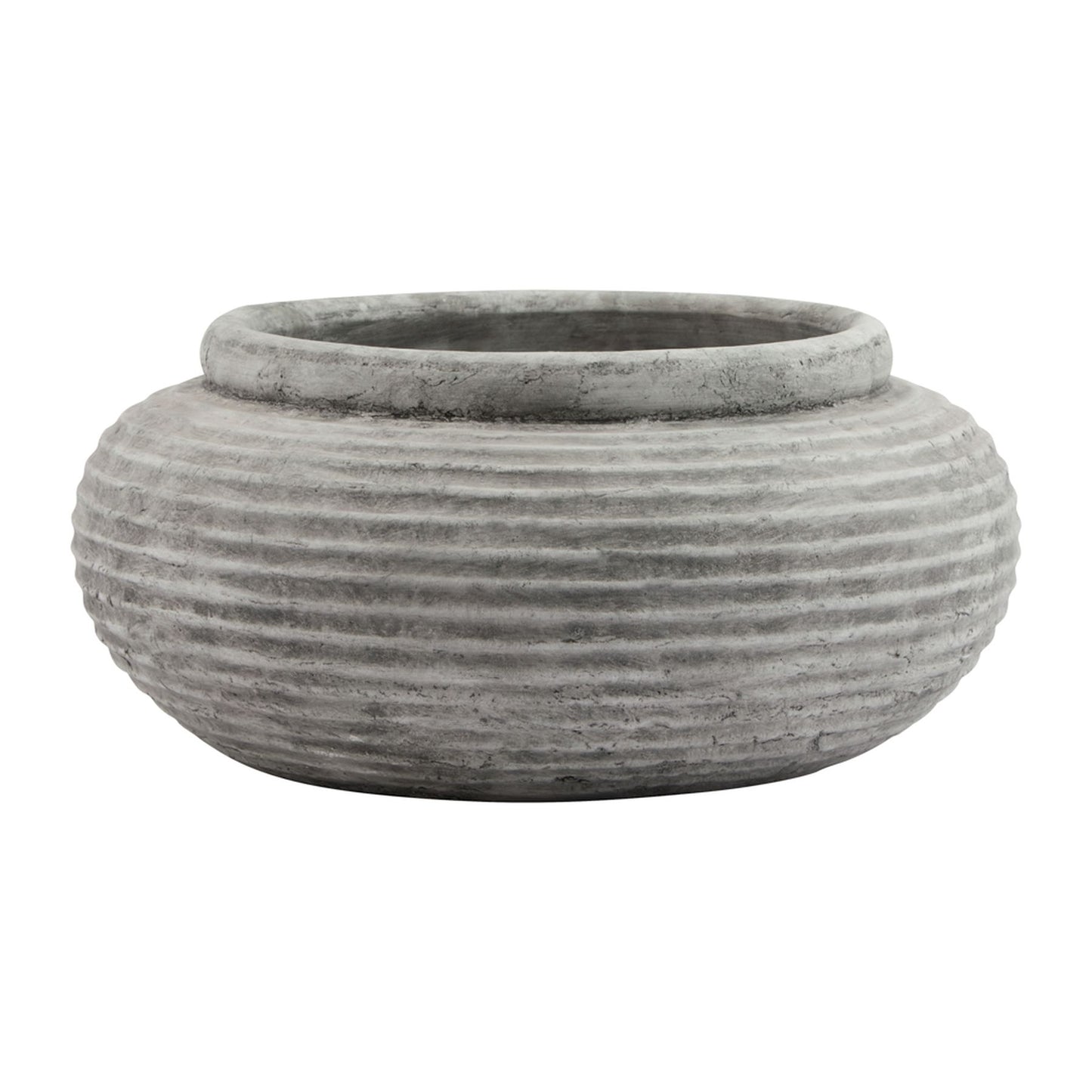 Amelia Round Ribbed Planter