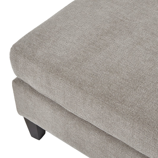Violet Ottoman Footstool Taupe