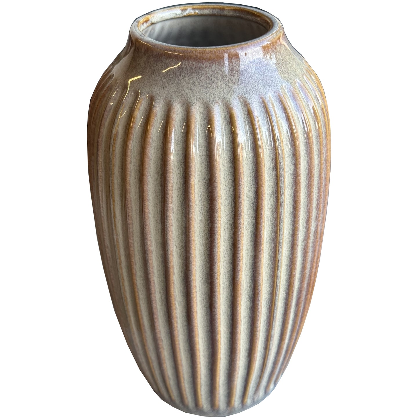 Savannah Collection Ribbed Vase