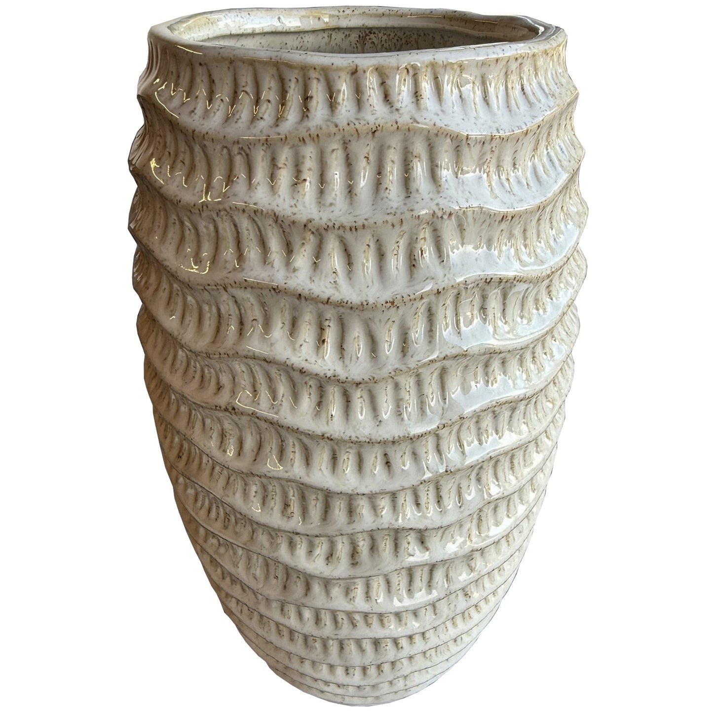 Lainey Tall Ridged Vase
