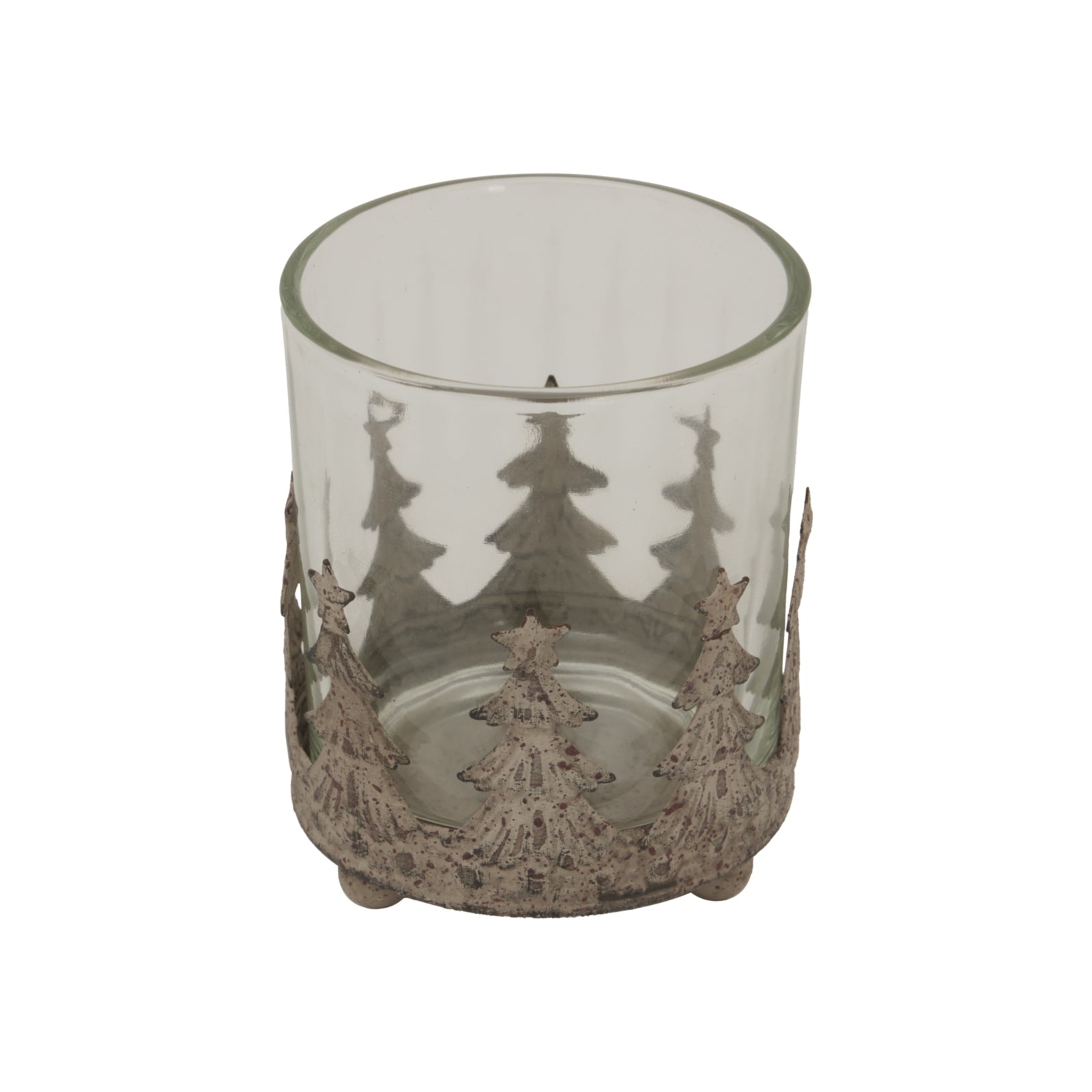 Rustic Glass Candle Holder -  - Hill Interiors -