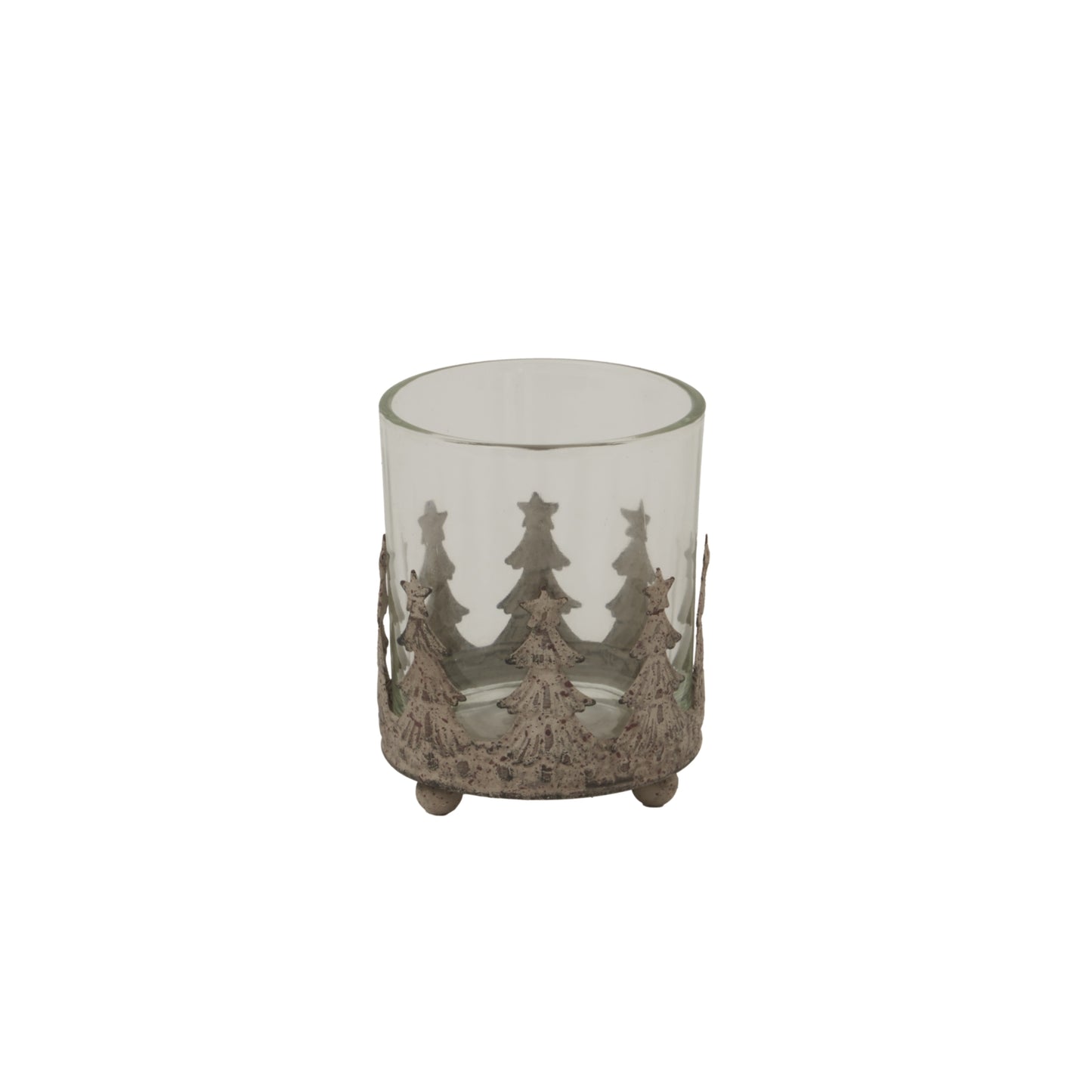 Rustic Glass Candle Holder -  - Hill Interiors -