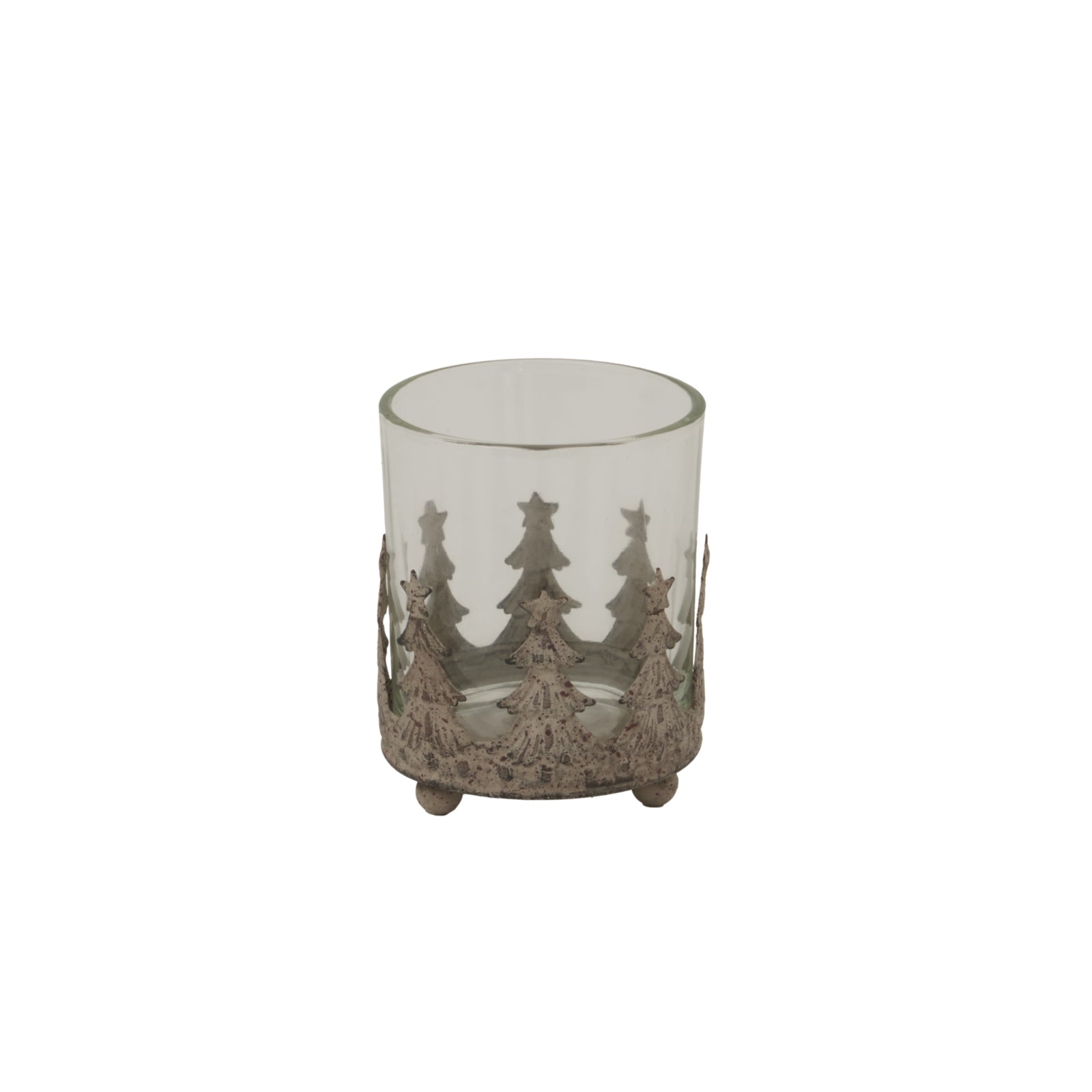 Rustic Glass Candle Holder -  - Hill Interiors -