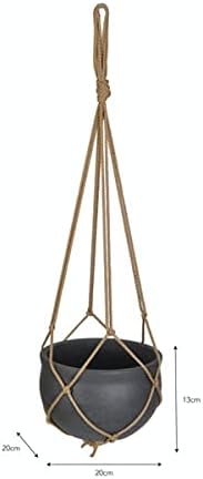 Stratton Hanging Plant Pot Carbon