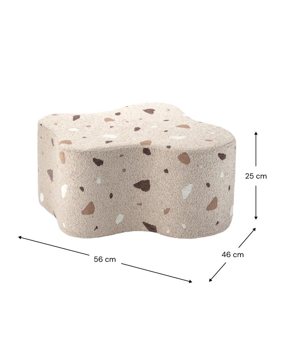 Wigiwama Terrazzo Cloud Pouffe - Brown