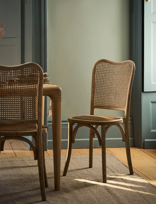 Fairlight Rattan Dining Chair Set of 2 Natural - Dining Chairs & Benches - Garden Trading -
