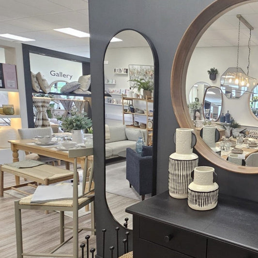 Elizabeth Mirror Black Large - MIRRORS - Gallery Direct -