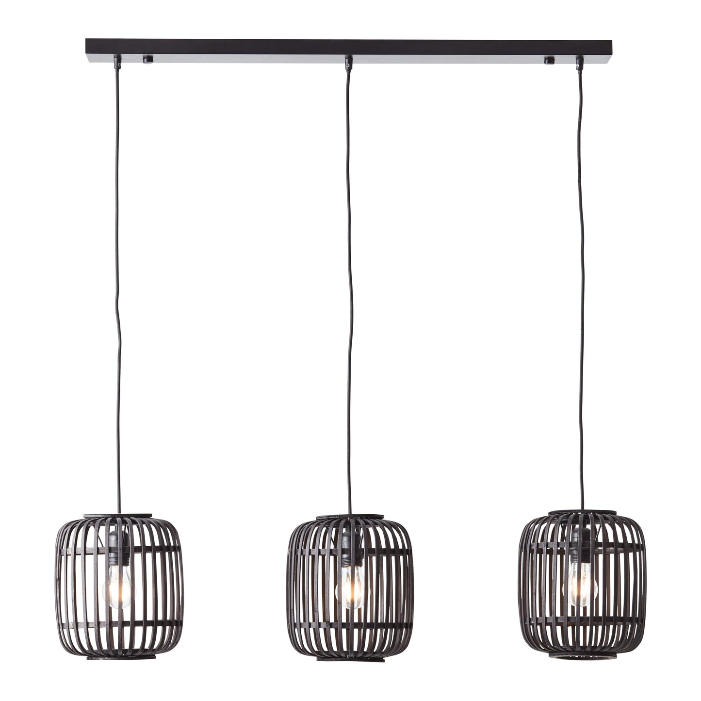 Longacre 3 Pendant Light Dark Bamboo