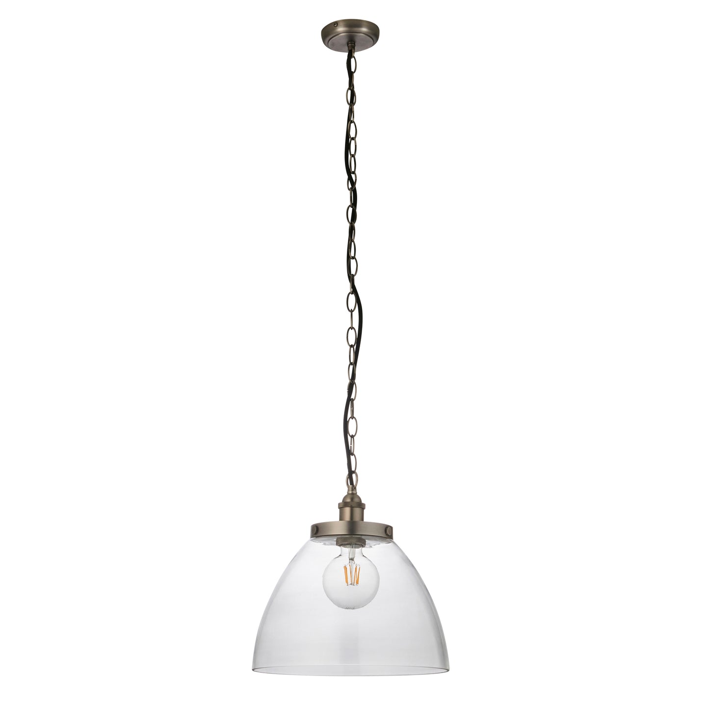 Hamilton Large Pendant Brushed Silver