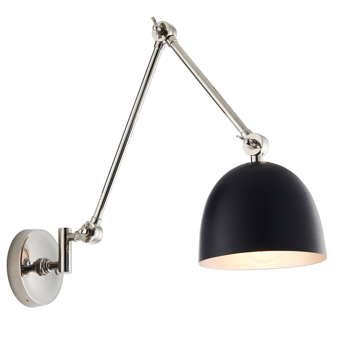 Hallie Arm Wall Light Nickel