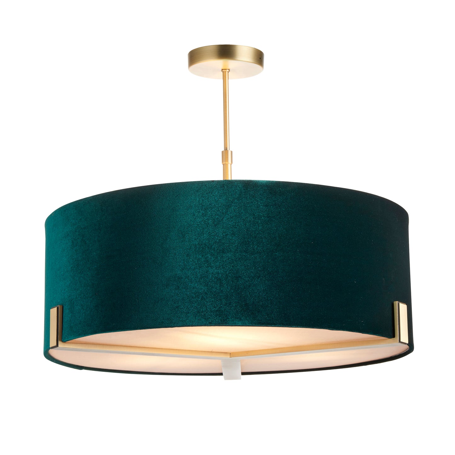 Pritchard Pendant Light Brass/Green