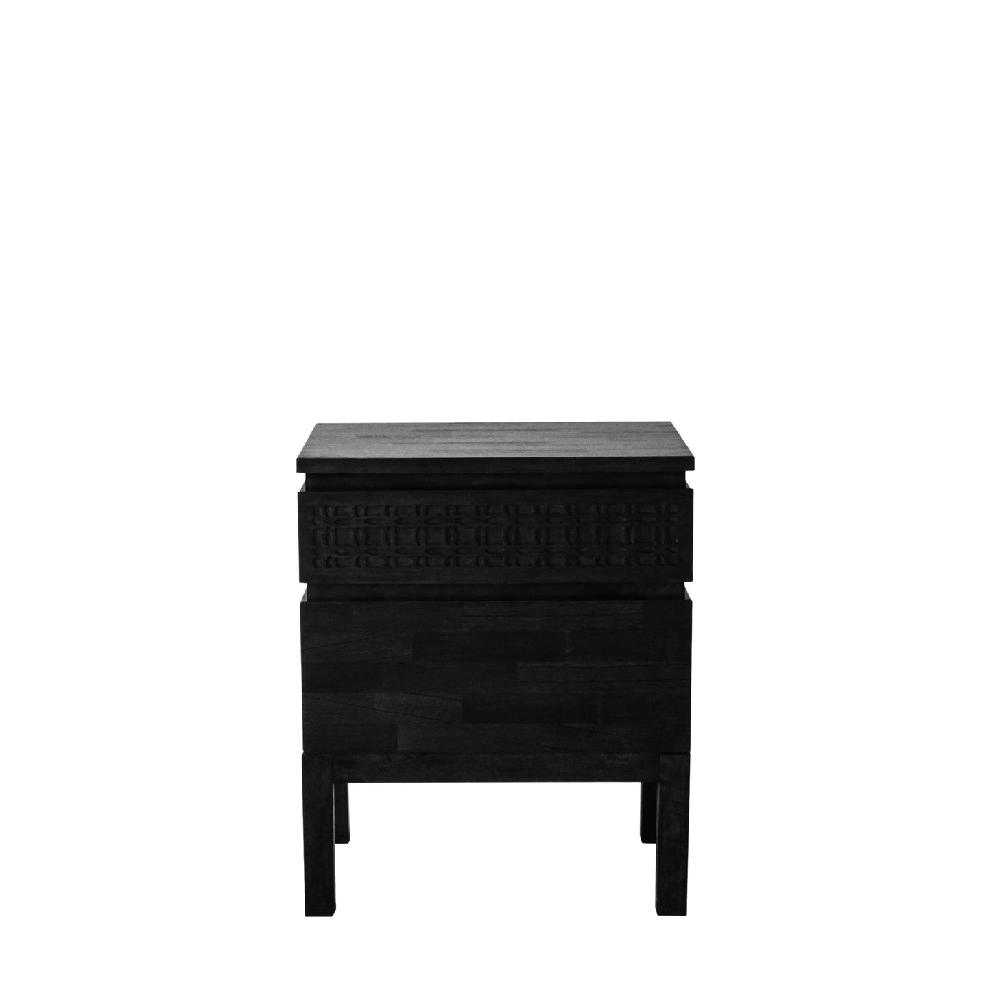 Barland Bedside 2 Drawer Chest Black