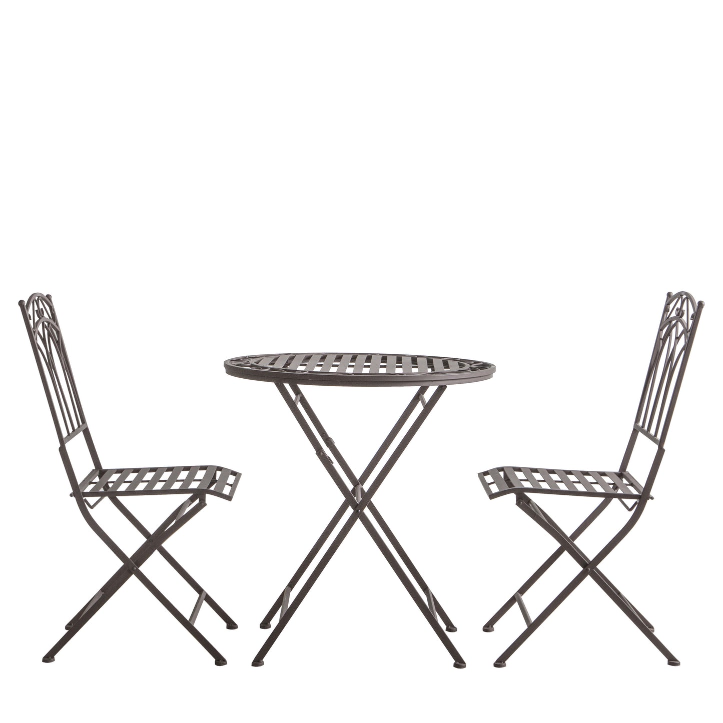 Diles Bistro Set Distressed Brown