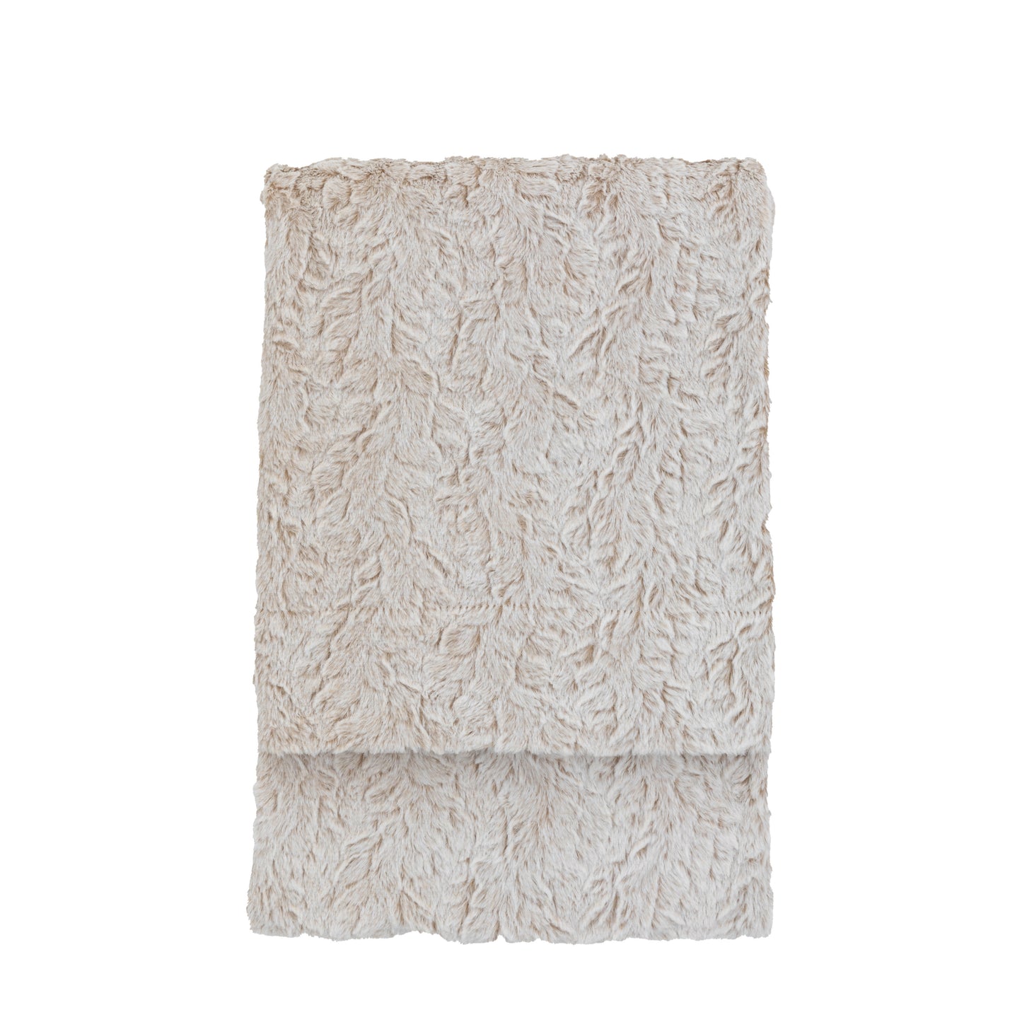 Bernice Faux Fur Throw Natural