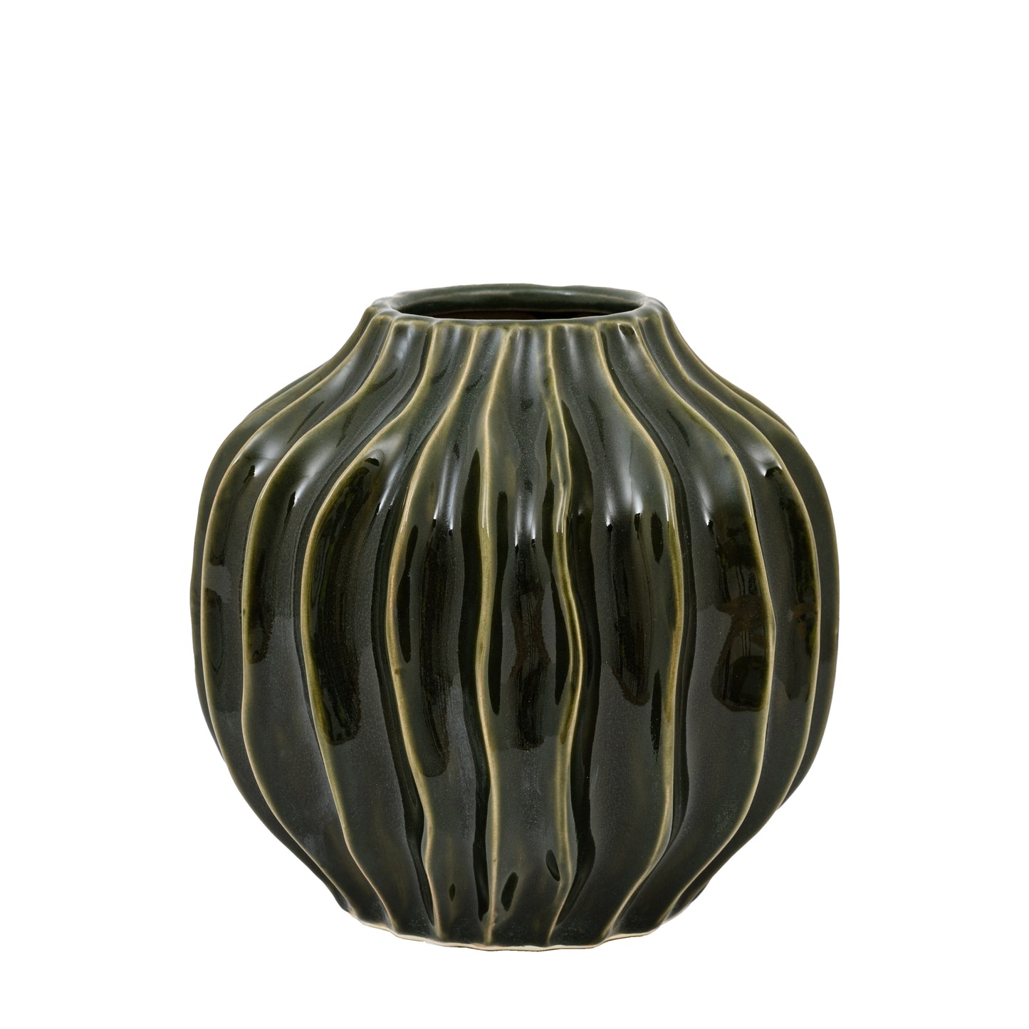 Ridge Vase Green Small