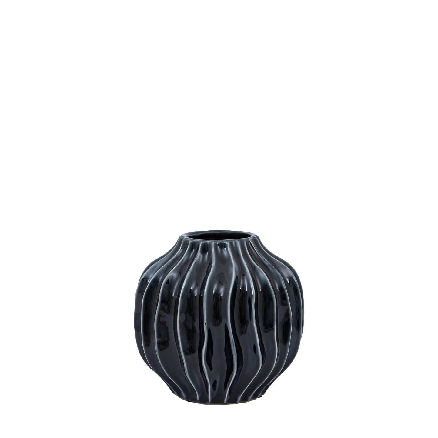 Ridge Vase Ink Small