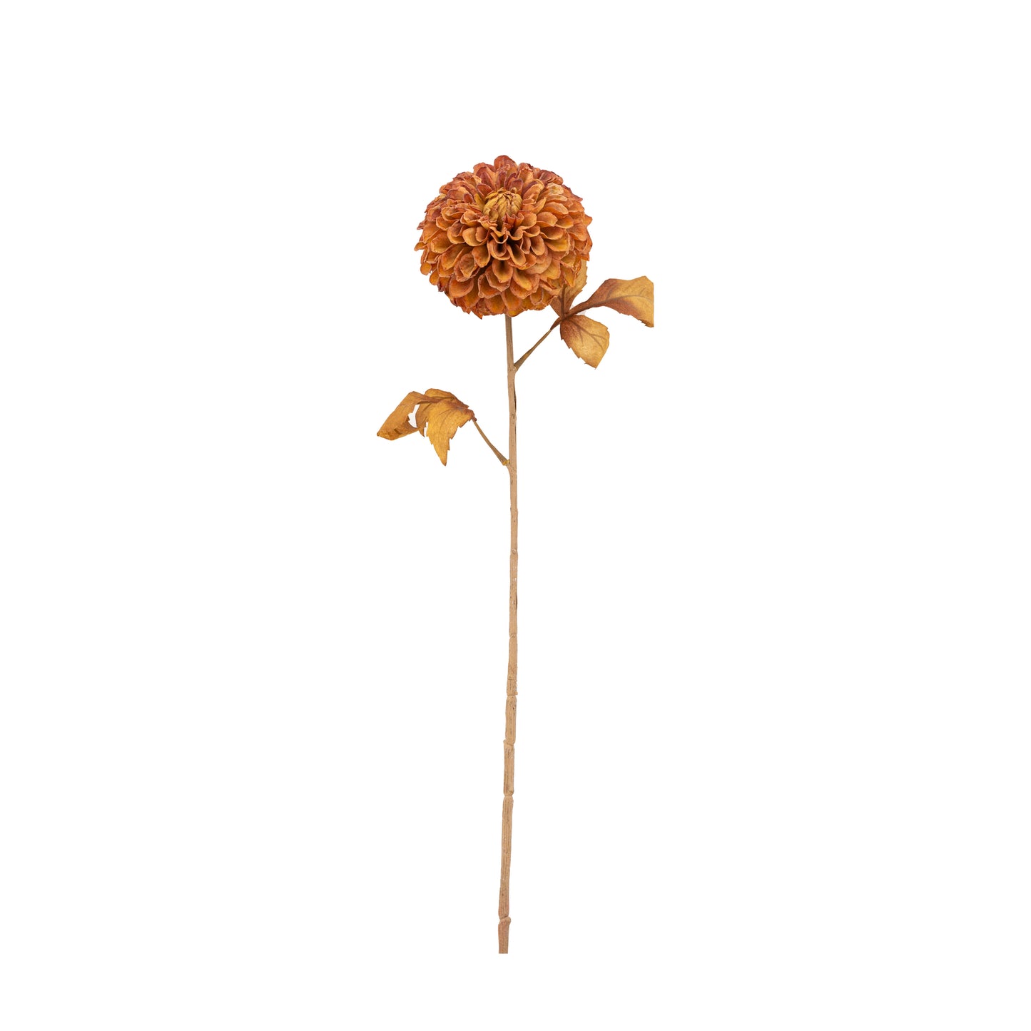Faux Dahlia Stem Burnt Orange set of 6