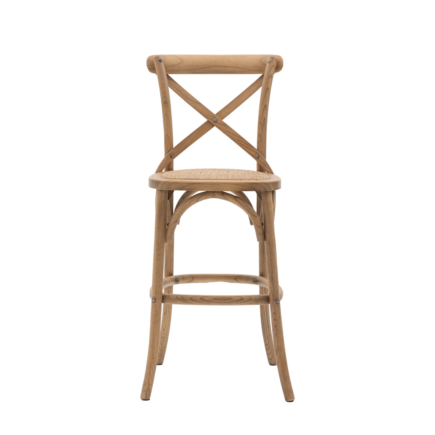 Crawley Stool Oak/Rattan 2pk