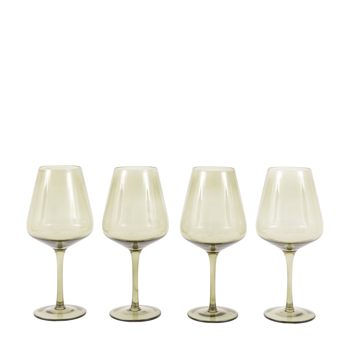 Olive Green Wine Glass Set of 4