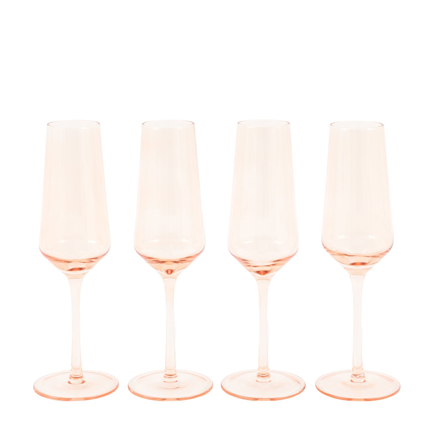 Amber Flute Glass Set of 4