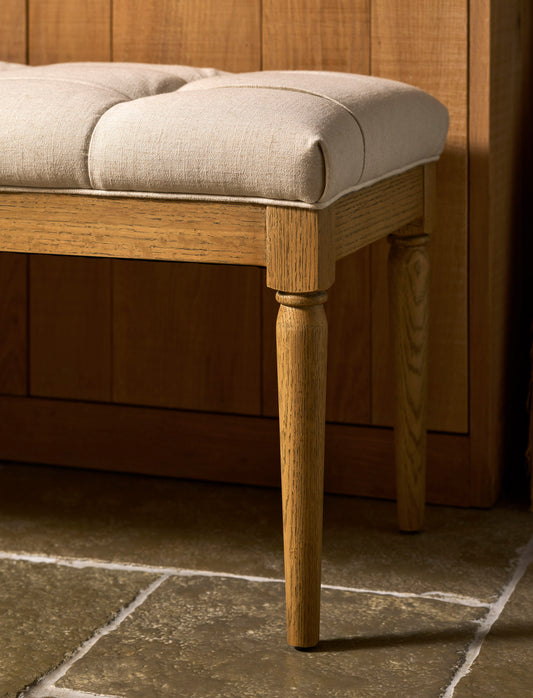 Aldwyn Buttoned Bench Natural