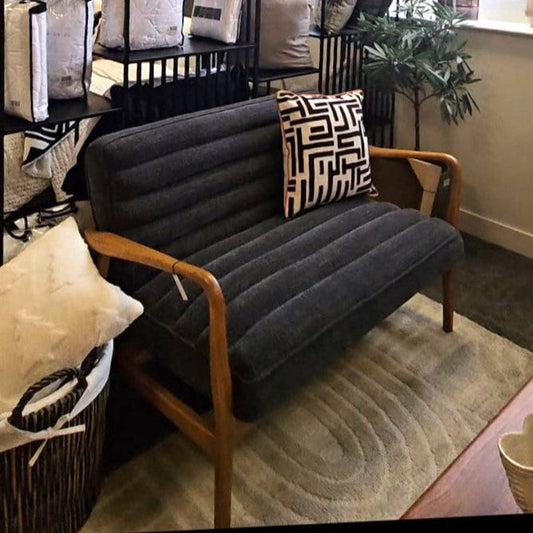 Darcie 2 Seater Sofa Charcoal Boucle - SOFA - Gallery Direct -