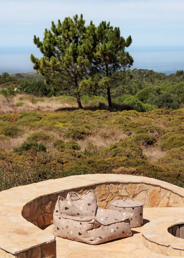 Wigiwama Terrazzo Pouffe - Brown
