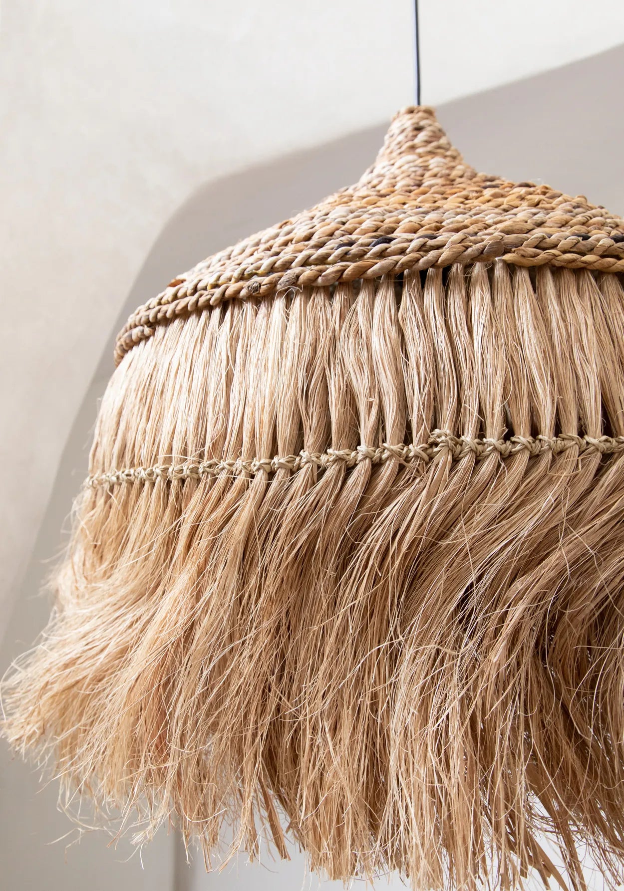 The Abaca Hoola Pendant Light - Natural - L - - Bazar Bizar -