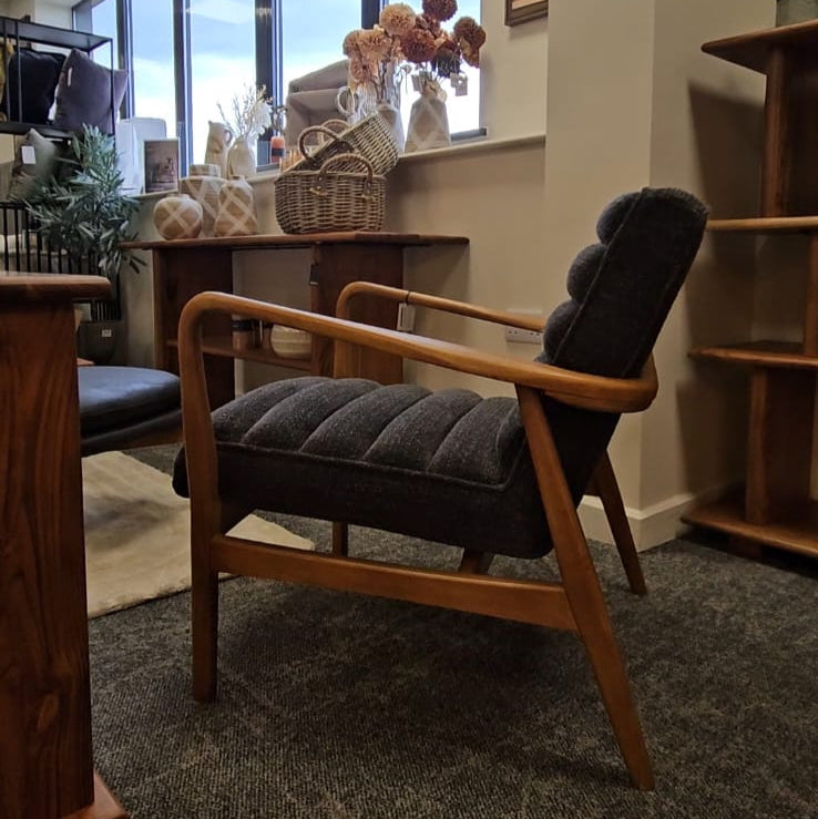 Darcie Armchair Charcoal Boucle