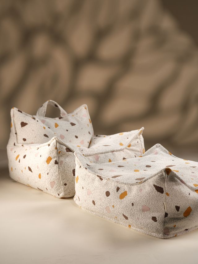 Wigiwama Terrazzo Square Ottoman - Multi-Colour